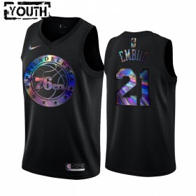 Maillot Basket Enfant Philadelphia 76ers Joel Embiid 21 Iridescent HWC Collection Swingman